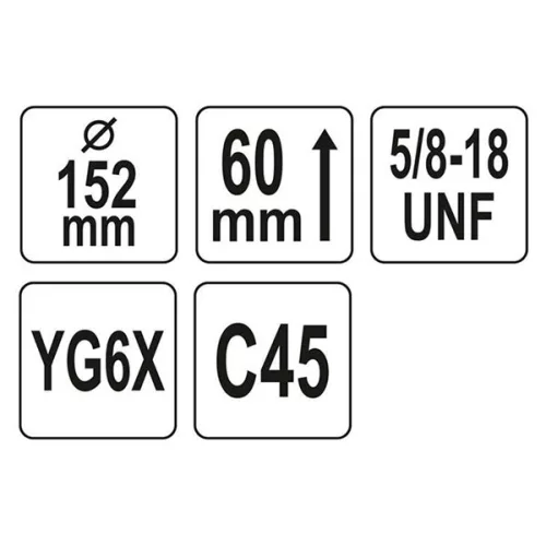 YATO YT-43986 Körkivágó 152 mm 5/8 Col TCT