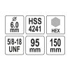 YATO YT-43991 Körkivágó központosító 10 mm 5/8 Col HSS