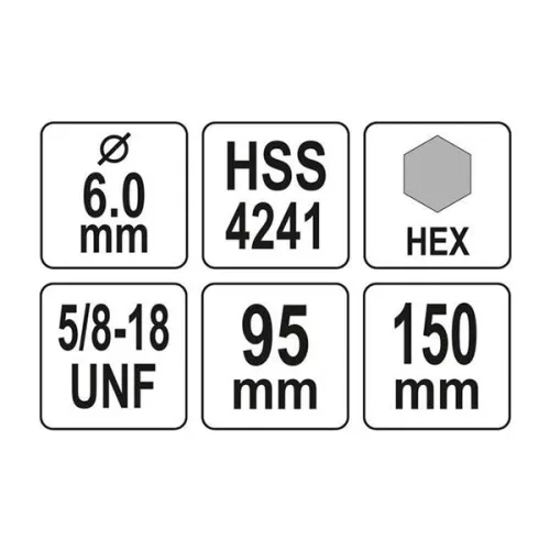 YATO YT-43991 Körkivágó központosító 10 mm 5/8 Col HSS