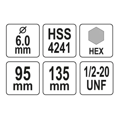 YATO YT-43992 Körkivágó központosító 10 mm 1/2 Col HEX