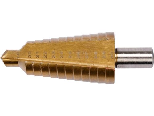 YATO YT-44746 Lépcsős fúró 10-30 mm 12 lépcsős HSS titán-nitrid