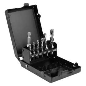   YATO YT-44849 Kombinált gépi fúró-menetfúró készlet 7 részes bit befogású (M3-M4-M5-M6-M8-M10)