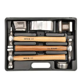   YATO YT-4590 Karosszériás kalapács és egyengető készlet 7 részes Hickory nyéllel