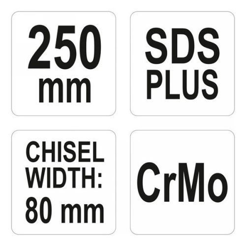 YATO YT-47212 Széles vésőszár 80 x 250 mm SDS-Plus