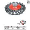 YATO YT-4763 Döntött sodrott körkefe M14 100 mm acél