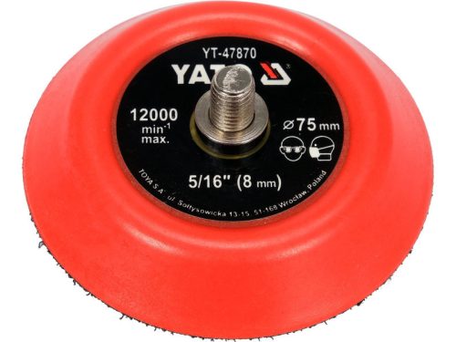 YATO YT-47870 Tépőzáras gumitányér 75 mm 5/16 Col
