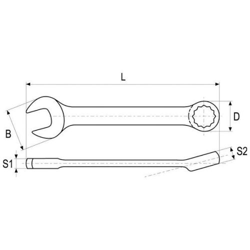 YATO YT-4912 Rövid csillag-villáskulcs 19 mm / 135 mm CrV