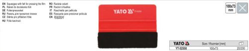 YATO YT-52550 Műanyag simító filccel fóliákhoz 73 x 100 mm