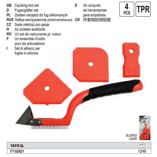 YATO YT-52621 Fugakihúzó szilikonlap készlet 4 részes