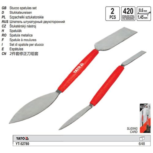 YATO YT-52780 Kétoldalas spakli készlet 2 részes