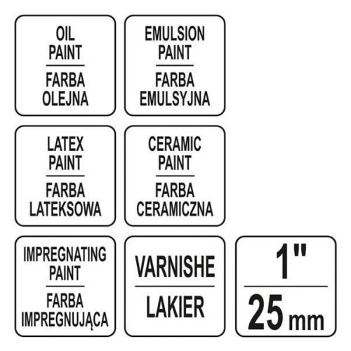 YATO YT-54550 Ecset 1 Col / 25 mm szintetikus sörte