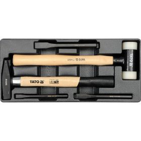   YATO YT-5540 Kalapács és véső készlet 5 részes (fiókbetét)