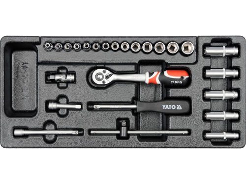 YATO YT-5541 Dugókulcs készlet 25 részes 1/4 Col 3,5-14 mm CrV (fiókbetét)