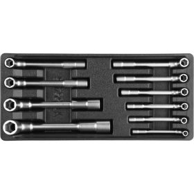   YATO YT-55456 Pipakulcs készlet 10 részes 7-19 mm CrV (fiókbetét)