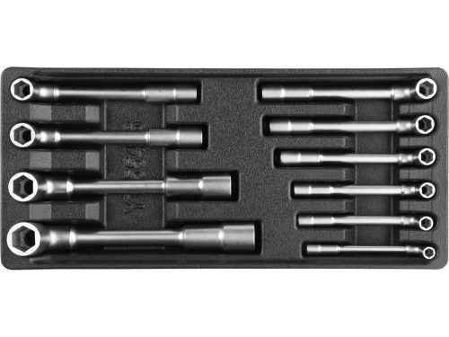 YATO YT-55456 Pipakulcs készlet 10 részes 7-19 mm CrV (fiókbetét)