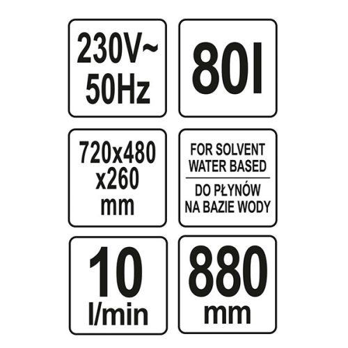 YATO YT-55808 Alkatrészmosó 80 liter