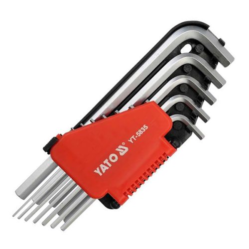 YATO YT-5835 Imbuszkulcs készlet 12 részes 1/16 Col-3/8 Col CrV