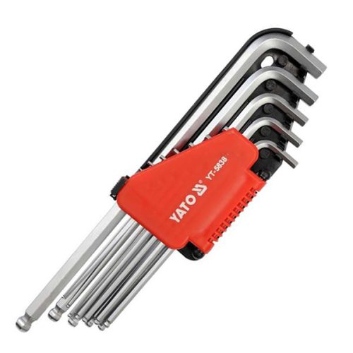 YATO YT-5837 Imbuszkulcs készlet 12 részes 1/16 Col-3/8 Col CrV