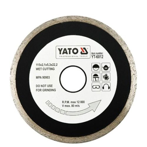 YATO YT-6013 Gyémánt vágókorong 125 x 2,2 x 5,3 x 22,2 mm folytonos
