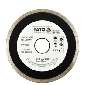   YATO YT-6017 Gyémánt vágókorong 200 x 2,2 x 5,3 x 25,4 mm folytonos