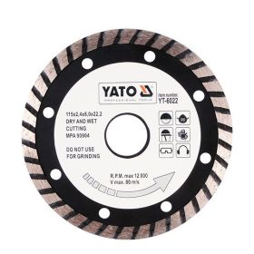   YATO YT-6024 Gyémánt vágókorong 180 x 2,8 x 8,0 x 22,2 mm turbo