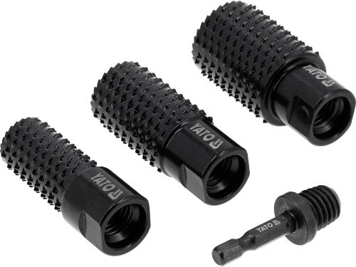 YATO YT-61775 Ráspolykészlet sarokcsiszolóra hengeres forma 20, 25, 30 mm 3+1 db M14
