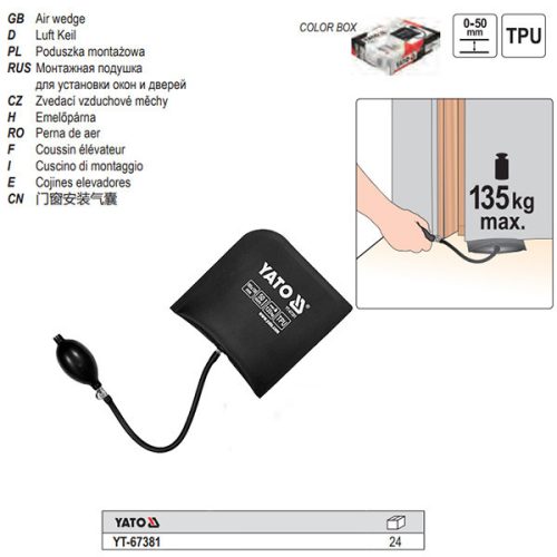YATO YT-67381 Pumpás szerelőpárna 165 x 150 mm 135 kg