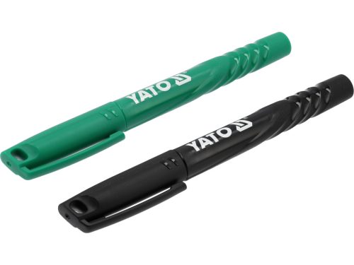YATO YT-69300 2 db - os műszaki jelölőfilc készlet fekete - zöld