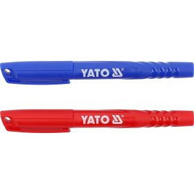   YATO YT-69301 2 db - os műszaki jelölőfilc készlet kék - piros