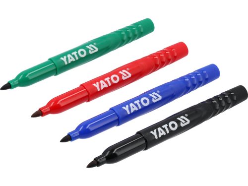 YATO YT-69304 4 db - os műszaki jelölőfilc készlet fekete - zöld - kék - piros