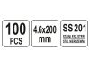 YATO YT-70561 Kábelkötegelő Inox 200 x 4,6 mm (100 db/cs)