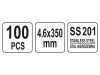 YATO YT-70564 Kábelkötegelő Inox 350 x 4,6 mm (100 db/cs)