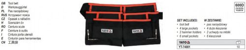 YATO YT-74001 Szög és szerszámtartó övtáska 10 zsebes
