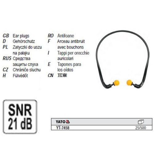 YATO YT-7458 Füldugó fejpántos 29dB