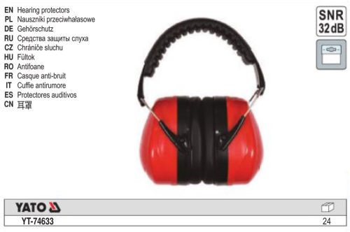 YATO YT-74633 Fülvédő tok 32 dB párnázott