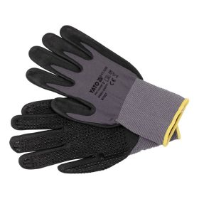   YATO YT-74758 Munkavédelmi kesztyű habosított nitril mártott 9-es csúszásgátlós
