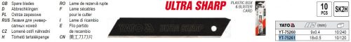 YATO YT-75261 Törhető penge extra éles 18 mm (10 db/cs)