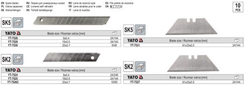 YATO YT-7530 Törhető penge 25 mm (10 db/cs)