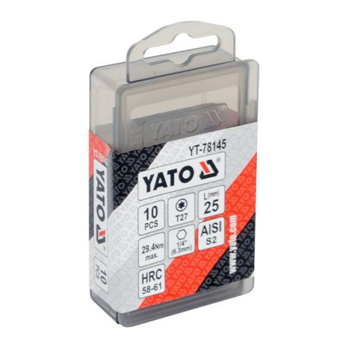 YATO YT-78145 Bithegy Torx T27 1/4 Col 25 mm (10 db/cs)