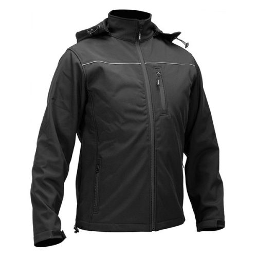 YATO YT-79554 Munkavédelmi softshell kabát kapucnival fekete 2XL-es méret 3 zsebes