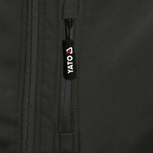 YATO YT-79554 Munkavédelmi softshell kabát kapucnival fekete 2XL-es méret 3 zsebes