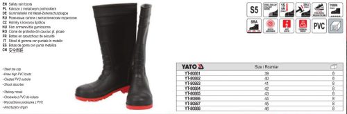 YATO YT-80885 Gumicsizma 43-as méret PORTLAND