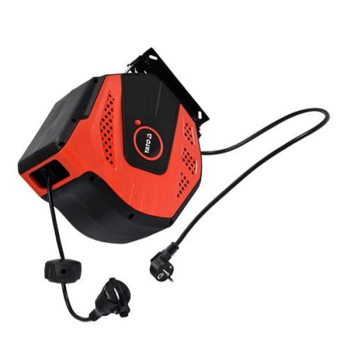 YATO YT-81221 Elektromos kábeldob automata falra szerelhető 3 x 1,5 mm2 20m