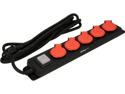 YATO YT-81242 Elektromos hosszabbító 5-ös elosztó 3 m 3 x 1,5 mm2