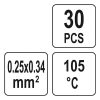 YATO YT-81440 Vízálló zsugorcső 0,25-0,34 mm2 (30 db/cs)