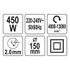 YATO YT-82207 Excenter csiszoló 150 mm 450 W