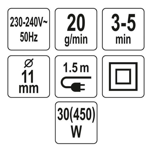 YATO YT-82403 Ragasztópisztoly 11 mm 450 W