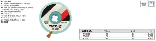 YATO YT-82530 Kiforrasztó szalag 1,5 mm x 1,5 m