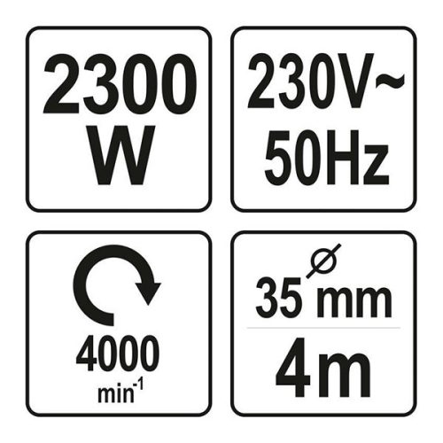 YATO YT-82601 Elektromos betontömörítő (tűvibrátor) 2300W