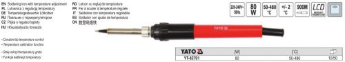 YATO YT-82701 Forrasztópáka LCD kijelzővel 80W/50-450 C